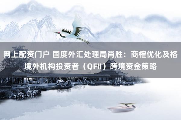 网上配资门户 国度外汇处理局肖胜：商榷优化及格境外机构投资者（QFII）跨境资金策略