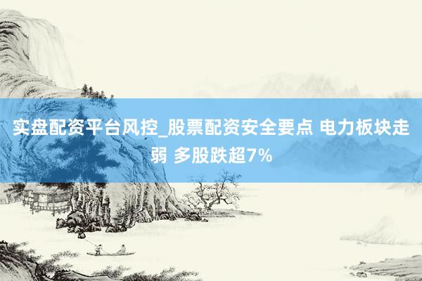 实盘配资平台风控_股票配资安全要点 电力板块走弱 多股跌超7%