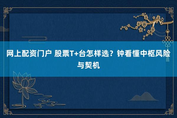 网上配资门户 股票T+台怎样选？钟看懂中枢风险与契机